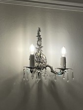 Vintage pewter Wall Light ~