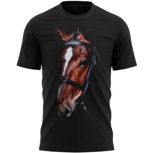 Horse head print - horse, mens