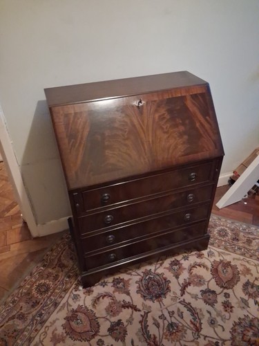 Vintage wooden writing bureau - wooden,