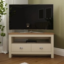 Cream and Oak 2 Drawer Corner