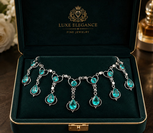 Paraiba tourmaline necklace - paraiba,