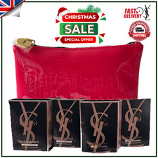 YSL Pink Makeup Pouch+4x1.2ml