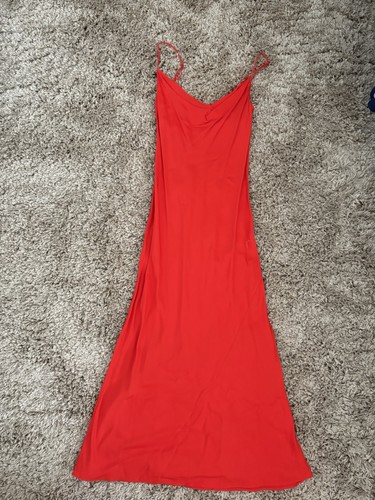 Zara red slip dress - zara,