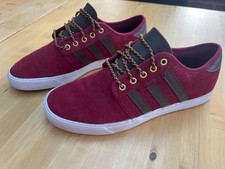 Men’s Adidas Seeley trainers in Red/burgundy UK size 8