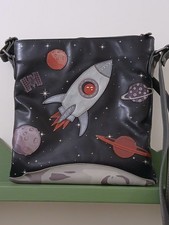 Yoshi Goods - Leather Crossbody Bag - space ship 