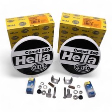Pair HELLA Comet 500 Spot light/lamp & Cover Defender /Discovery 1F4 005 750 101
