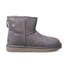 UGG CLASSIC ZODIAC MINI NIGHTFALL SUEDE SHEEPSKIN WOMEN'S BOOTS SIZE US 8 NEW