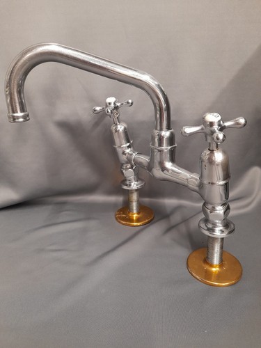 Chrome retro mixer taps - retro, deck
