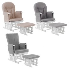 Obaby Reclining Glider Chair & Stool - Nursing Maternity Relaxation