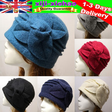 LADIES WOOL CLOCHE FELT HAT