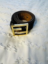 Vintage Fendi Brown Monogram Logo Canvas Adjustable Belt