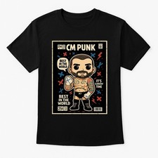 CM Punk “Best in the World” Pop Art WWE Wrestling Unisex Adults & Kids T-Shirt