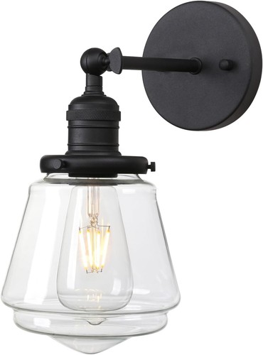 New permo black wall sconce - black,