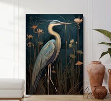Heron Art Deco Style Wall Art