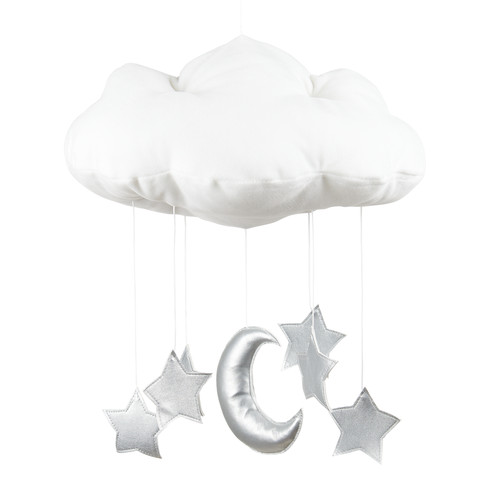 Cloud mobile with silver moon - cloud,