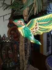 HANDMADE FLYING FROG WOODEN MOBILE