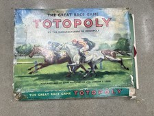 Totopoly Vintage Board Game Waddingtons Horse Racing 