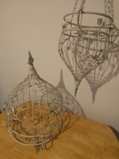 Pair Of Ornate Metal Hanging Baskets New