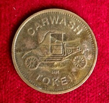 Vintage Brass Car Wash Token