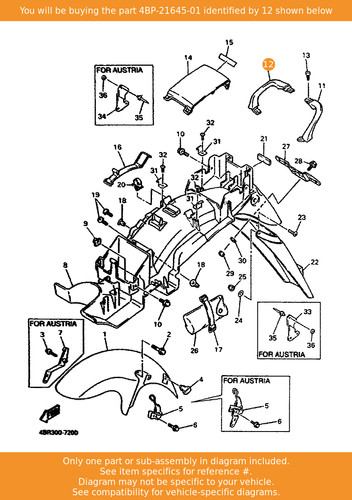 Yamaha stay rear - yamaha, stay,