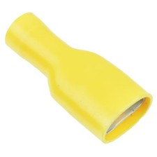 10 x Yellow 9.5mm Insulated Female Spade Crimp Connector