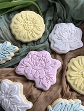 Flower Cookie Cutter and Fondant Stamp Embosser, Peony, Mother’s Day, Get Well
