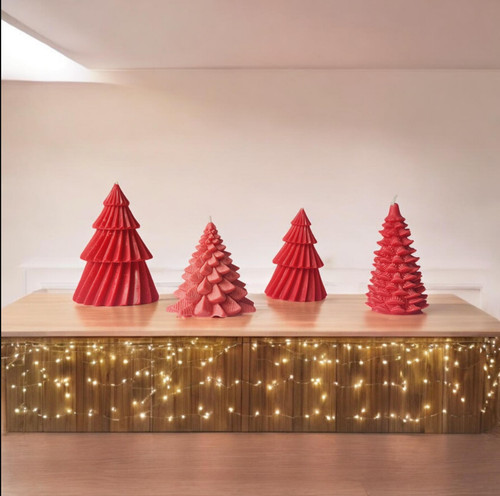 Christmas tree candles set - christmas,