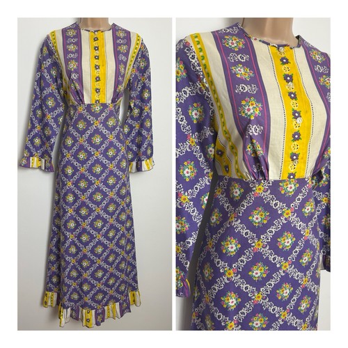 Vintage 70s purple yellow - 70s, &