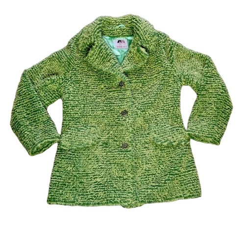 Fiorucci green shaggy coat y2k - green,