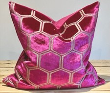DESIGNERS GUILD FABRIC CUSHION COVER MANIPUR FUSCHIA VARIOUS SIZES FURNISHINGS
