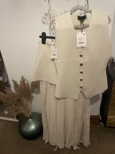 Zara Co Ord Set Cream Combined