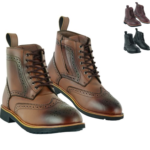 Black officer brogue leather - officer,
