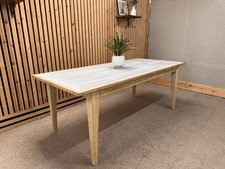 Loaf Scullery Kitchen Dining Table, Oak, Grey, Natural & Limed Waxed RRP £1895