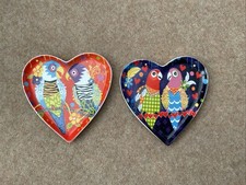 Pair Of Heart Shape - Maxwell Williams ‘ Love Birds’ By Donna Sharam Side Plates