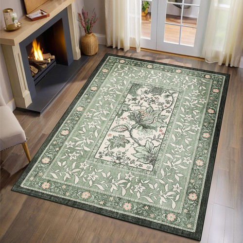 Floral washable non slip - floral, non-slip