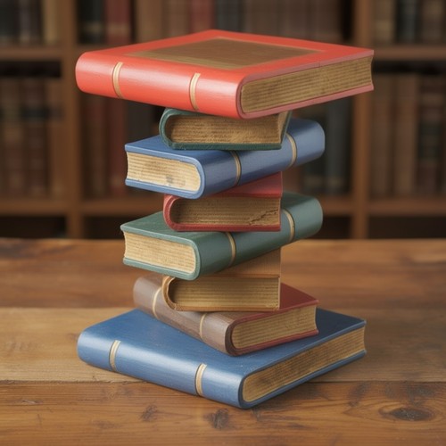 Book stack - book,