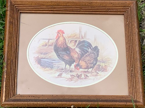 Vintage primitive country hen - vintage,