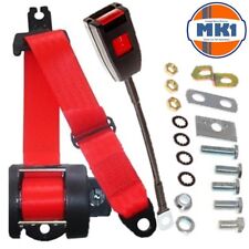 Austin Mini & Clubman Saloon Estate & Van Front Automatic Seat Belt Kit Red