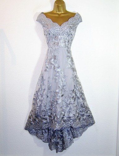 Quiz silver grey embroidered - silver,