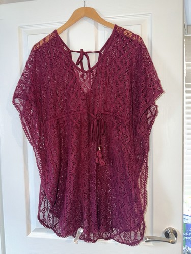 Primark burgundy crochet knit - primark,
