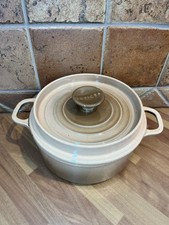 Invicta French Cast Iron Cooking Pot Beige Homeware Vintage Kitchenware Metal