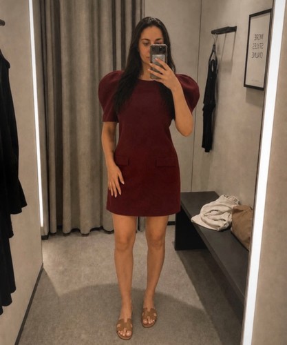 Zara red statement dress size - statement,