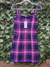 Jack Wills Women's Plaid Check Mini Dress Size XS 8, Preppy 90s, Clueless