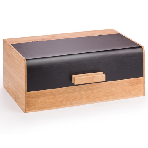 Large wbamboo bread bin for - bin,