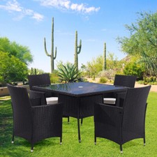 Rattan Garden Table Chair