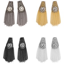 UK 2Pcs Epaulets Chic Suit Accessory Traditional Shoulder Embellishment Banquets