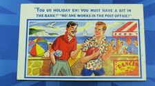 Vintage Comic Postcard 1955