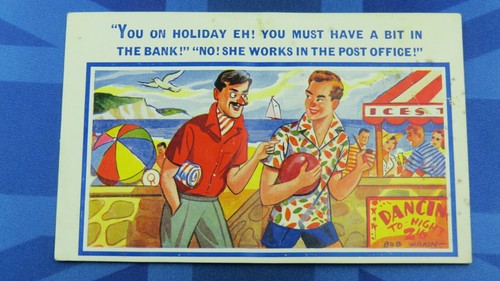 Vintage comic postcard 1955 - postcard,