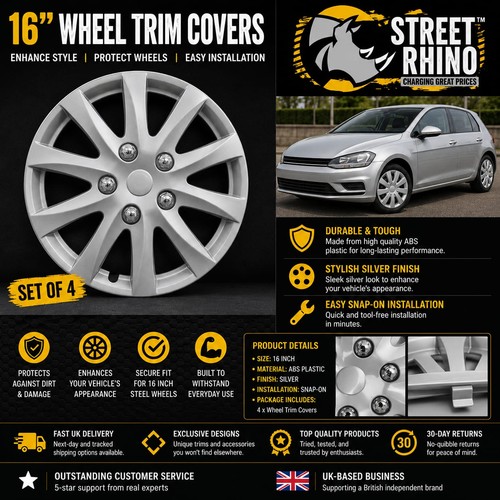Silver wheel trims covers - 16",