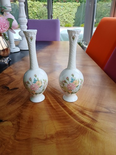 Pair coalport rose garden - pair, of